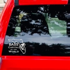 Florida Bass Fishing Decal For Car Windows Or Any Hard Smooth Surface.