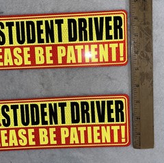 Magnetic Student Driver Sign – 2 PCS Reflective Warning Stickers for New Drivers