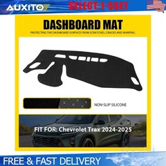 Black Dash Mat Dashboard Cover Pad For Chevy Trax 24 25 Interior Anti-Glare 1-5X