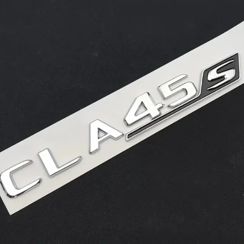 3D ABS Chrome For CLA 45 S AMG C117 C118 CLA45S TURBO Car Trunk Badge Emblem