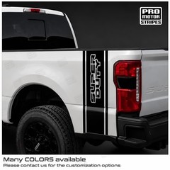 Ford F250 F350 2009-2026 Super Duty Bed Side Accent Stripes Decals *Choose Color