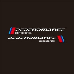 2pcs White M Performance Side Body Sticker Decal BMW13457 M2M3M4M5 X1X3X4X5X6X7