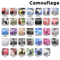 27 Styles Camouflage CAMO Army Digital Desert Forest Vinyl Sticker Wrap Decal