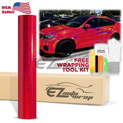 Holographic Glitter Rose Red Rainbow Chrome Car Vinyl Wrap Sticker Decal Sheet