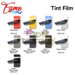 ESSMO PPF TPU Clear Gloss Paint Protection Tint Film Headlight Fog Tail Wrap DIY