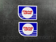 2pc Mitchell Wheel Sticker BLUE Decal aufkleber 200x ATC 70 250R 350x Hart Trike