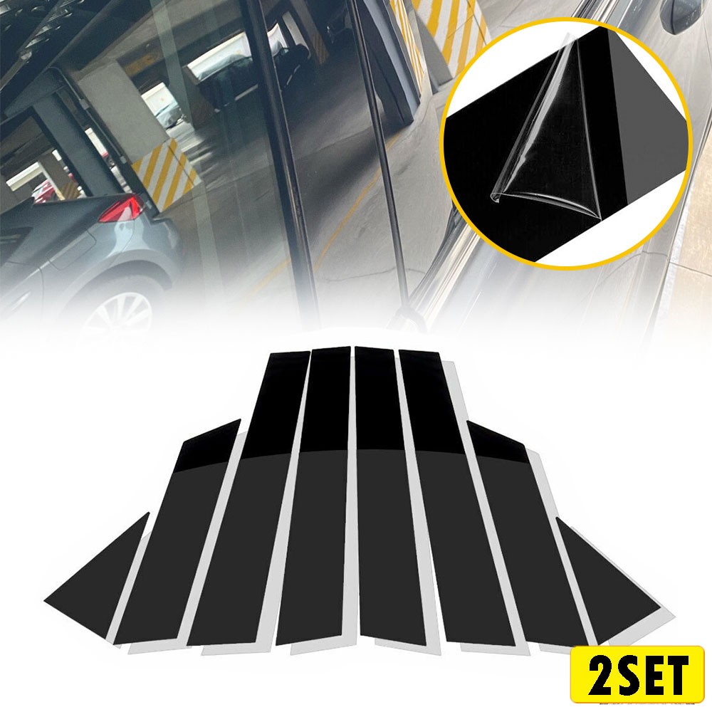Black Pillar Posts Window Door Trim Cover For Nissan Altima 2013-2018 Deco D