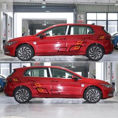 Sticker Car Both Sides Body Vinyl Decals Film DIY Sports Styling Decoration 2pcs