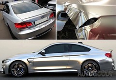 12″ x 60″ Satin Matte Chrome Metallic Silver Vinyl Film Wrap Sticker Bubble Free