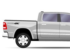 Pro-4X Four Wheel Drive Decal Stickers Size 18 x 2.5 inch (Set of 2)