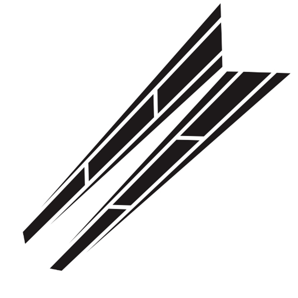 Black Graphics 2PCS Car SUV Hood Decal Vinyl Graphics Side Body Stickers Decals