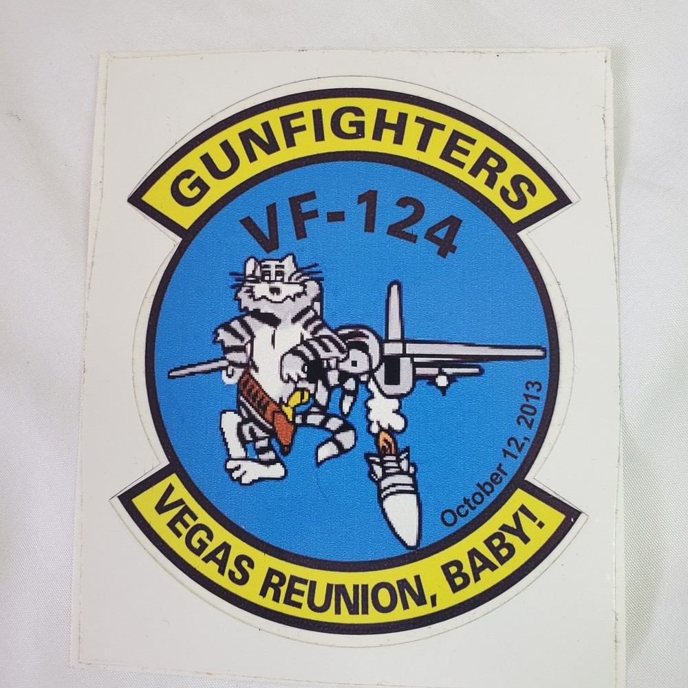 VF-124 ‘Gunfighters’ Bumper Sticker Military Vinyl Soldier Decal Vegas Reunion