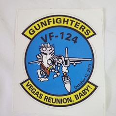 VF-124 ‘Gunfighters’ Bumper Sticker Military Vinyl Soldier Decal Vegas Reunion