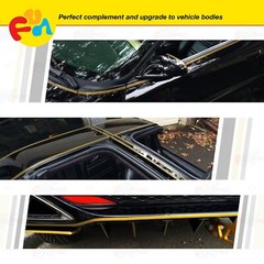 CHROME GOLD 4″ 102mm PIN STRIPE Car Model Streamline TAPE Decal Vinyl Sticker