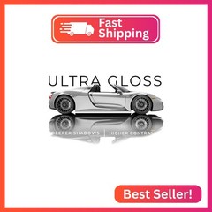 VViViD+ Ultra Gloss Silver Metallic Vinyl Car Wrap Premium Paint Replacement Fil