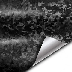 Black Stealth Small Patternless Camouflage Vinyl Wrap Roll 1ft x 5ft