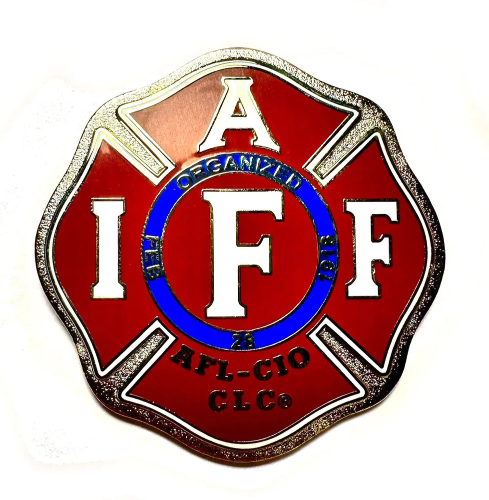 IAFF 1.75″ ULTRA-ADHESIVE MEDALLION – PREMIUM Metal ENAMEL EMBLEM