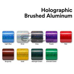 Holographic Brushed Aluminum Emerald Green Rainbow Car Vinyl Wrap Sticker Sheet