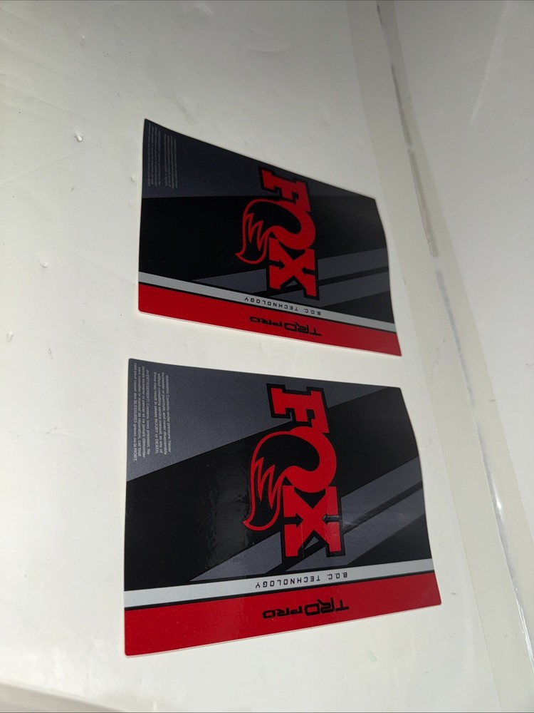 Lot Of 2 TRD PRO B.O.C. FOX RACING SHOCKS DECALS STICKERS INTERNAL BYPASS