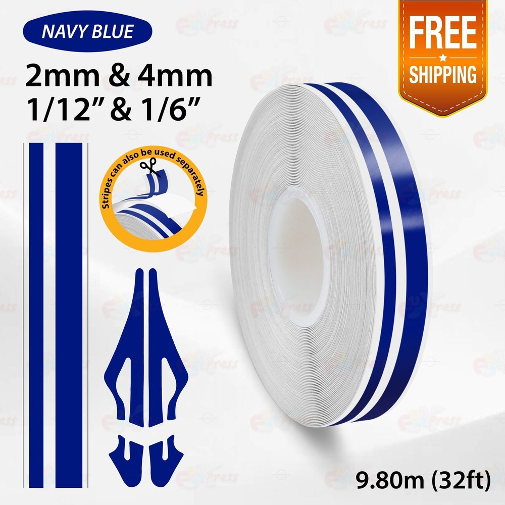 DARK BLUE PIN STRIPE Car Model Bike Streamline Adhesive TAPE Decal Vinyl Sticker