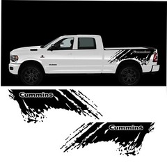 Mud splash Kit Compatible with Dodge Ram Graphic bed Side decal vinyl X2 Diesel