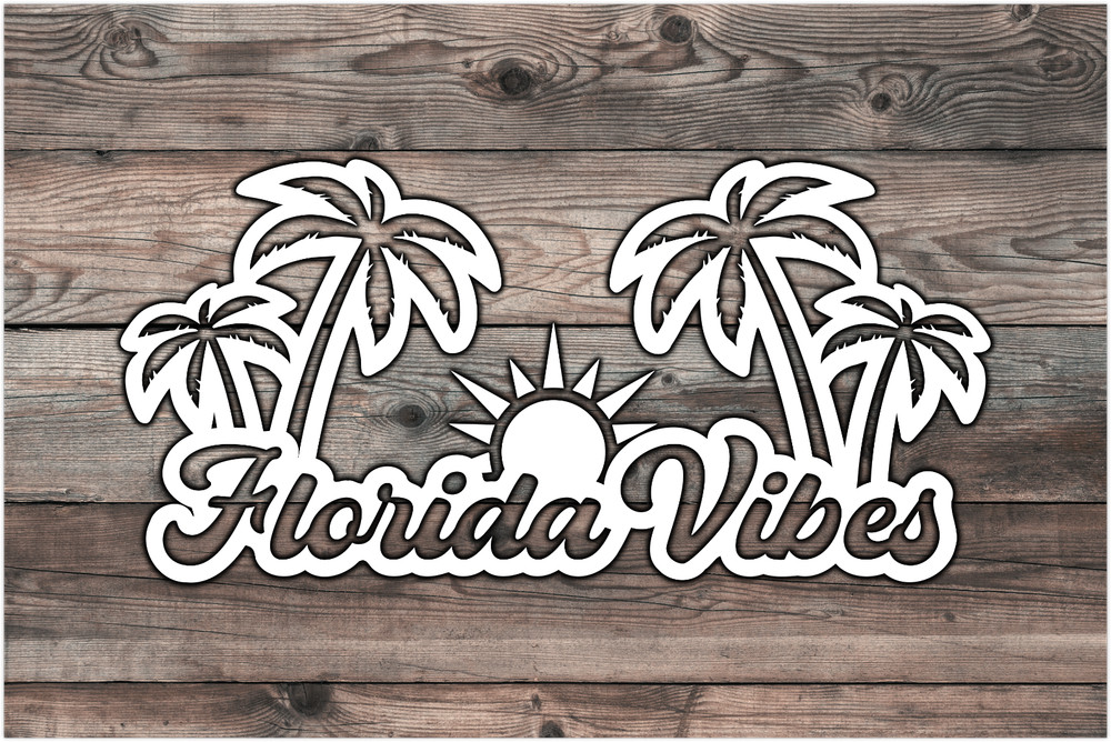 Florida Vibes Decal Sticker Vinyl Graphics – 6.5 x 3.1 inch