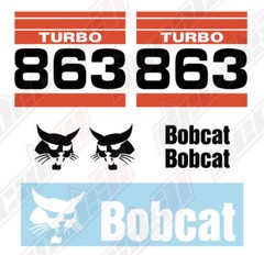 Bobcat 863 Turbo Skid Steer Set Vinyl Decal Sticker – Aftermarket