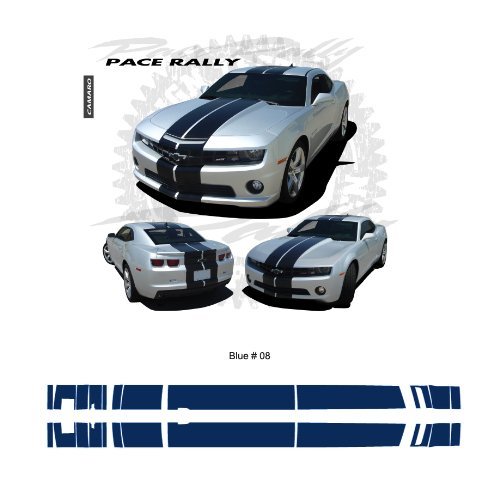 Chevrolet Camaro SS 2010 – 2013 Rally Stripes Graphic Kit – Blue
