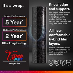 PET Marble Forged Gloss Carbon Fiber Vinyl Wrap For GMC Bowtie Emblem Overlay