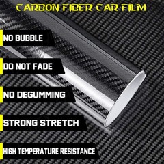 Auto Accessories 5D Glossy Carbon Fiber Vinyl Film Car Interior Wrap Stickers A+