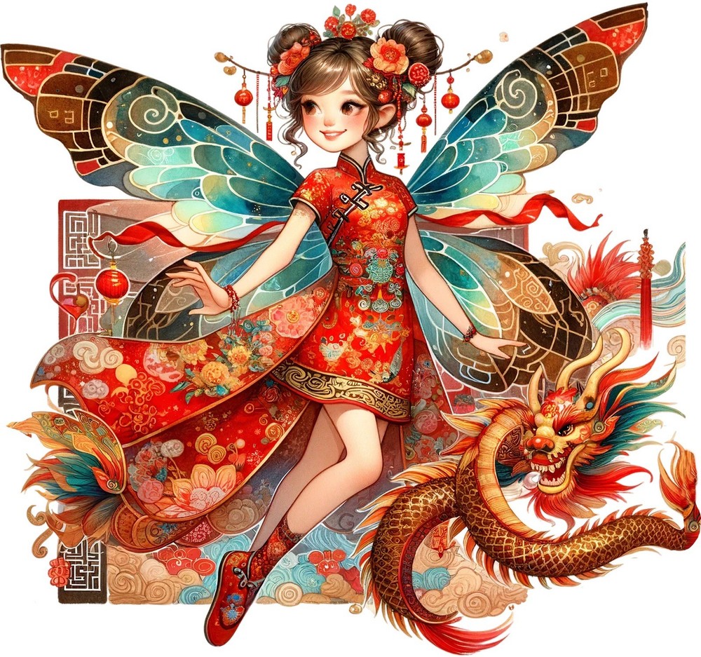 Festival Fairy Ethereal Fantasy Sticker (2 Inch) Beauty Japanese Floral Print !