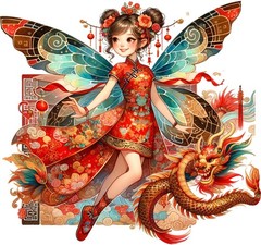 Festival Fairy Ethereal Fantasy Sticker (2 Inch) Beauty Japanese Floral Print !