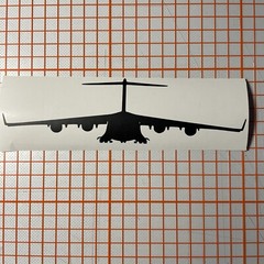 C17 GLOBEMASTER SILHOUETTE CAR DECAL 7in X 2in Ideal Aviation Enthusiasts