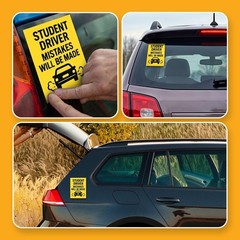 StickerJet Student Driver Mistakes Will Be Made 3×4 Inchs Stickers – Set of 2