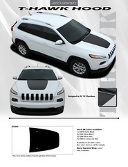 T-HAWK 3M Vinyl Graphics Hood Stripes Hood Decals 2014-2021 fits Jeep Cherokee