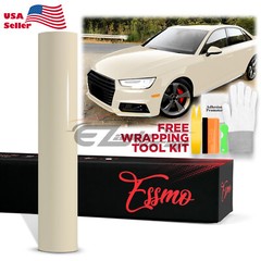 ESSMO PET Super Gloss Pepper White Vehicle Vinyl Wrap Decal Sheet Like Paint