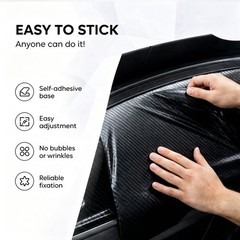 Carbon Fiber Vinyl Wrap 3D w Car Vinyl Wrap Tool Kit Self Adhesive Car Wrap Film