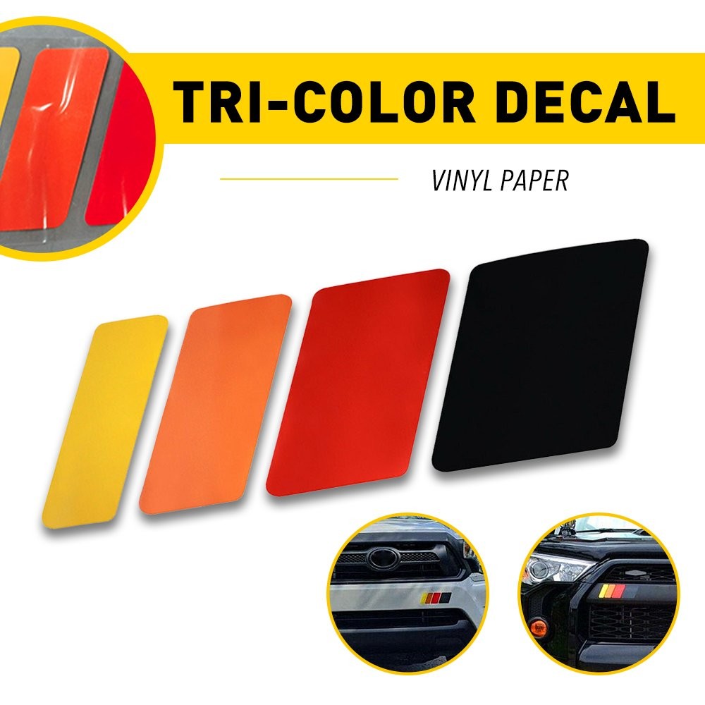 4Pcs Classic Retro Style Tri-Color Stripe Decal Sticker For Toyota Tacoma Tundra