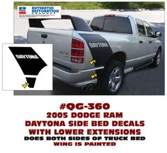 SP QG-360 2005 DODGE RAM 1500 – DAYTONA BED STRIPE KIT with LOWER EXTENSIONS