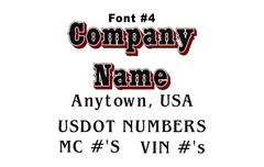 Set of Custom Vinyl Truck Door Lettering | Company Business Truck Door Lettering