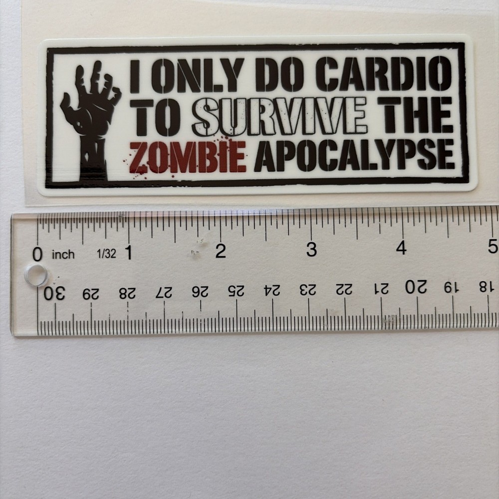 Zombie Apocalypse Decal Waterproof Sticker 5” Long