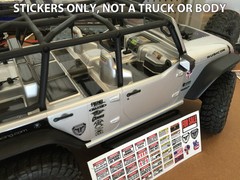 RC 1/10 Scale Warning Decal Stickers Axial Crawler Graphic Garage 1.9 2.2 RC Set