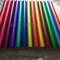 Flexible Metallic Satin Matte Chrome Vinyl Sticker Whole Car Wrap Graphics Decal