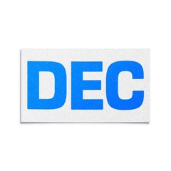 DECEMBER – California License Plate BLUE Month Sticker – DMV Registration Tag
