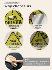 Warning Mark, Yellow New Driver Please Be Patient