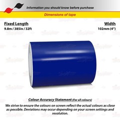 NAVY BLUE 4″ 102mm Roll PIN STRIPE Car Striping Line TAPE Decal Vinyl Sticker