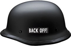 Back Off Motorcycle Helmet Sticker B