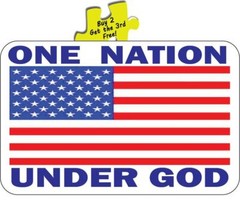 One Nation Under GOD USA Flag Decal Sticker p164 Free Same Day Shipping