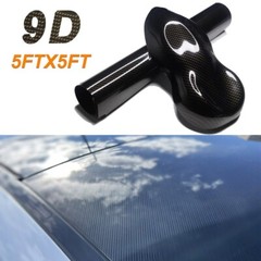 60″x60″ Ultra Gloss 9D Pet Black Carbon Fiber Vinyl Wrap Bubble Free 5ft x 5ft