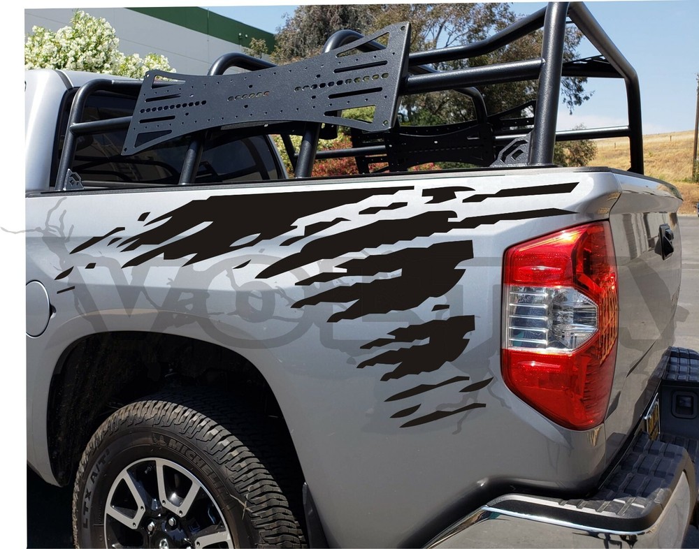 2X Rear Bedside Vinyl Decals for Toyota Tundra 2015-2024 Splash Graphics Pair
